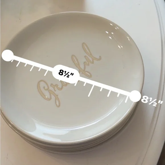 Better Homes And Gardens Cream 'Grateful' Dinner Plate - Picture 5 of 7